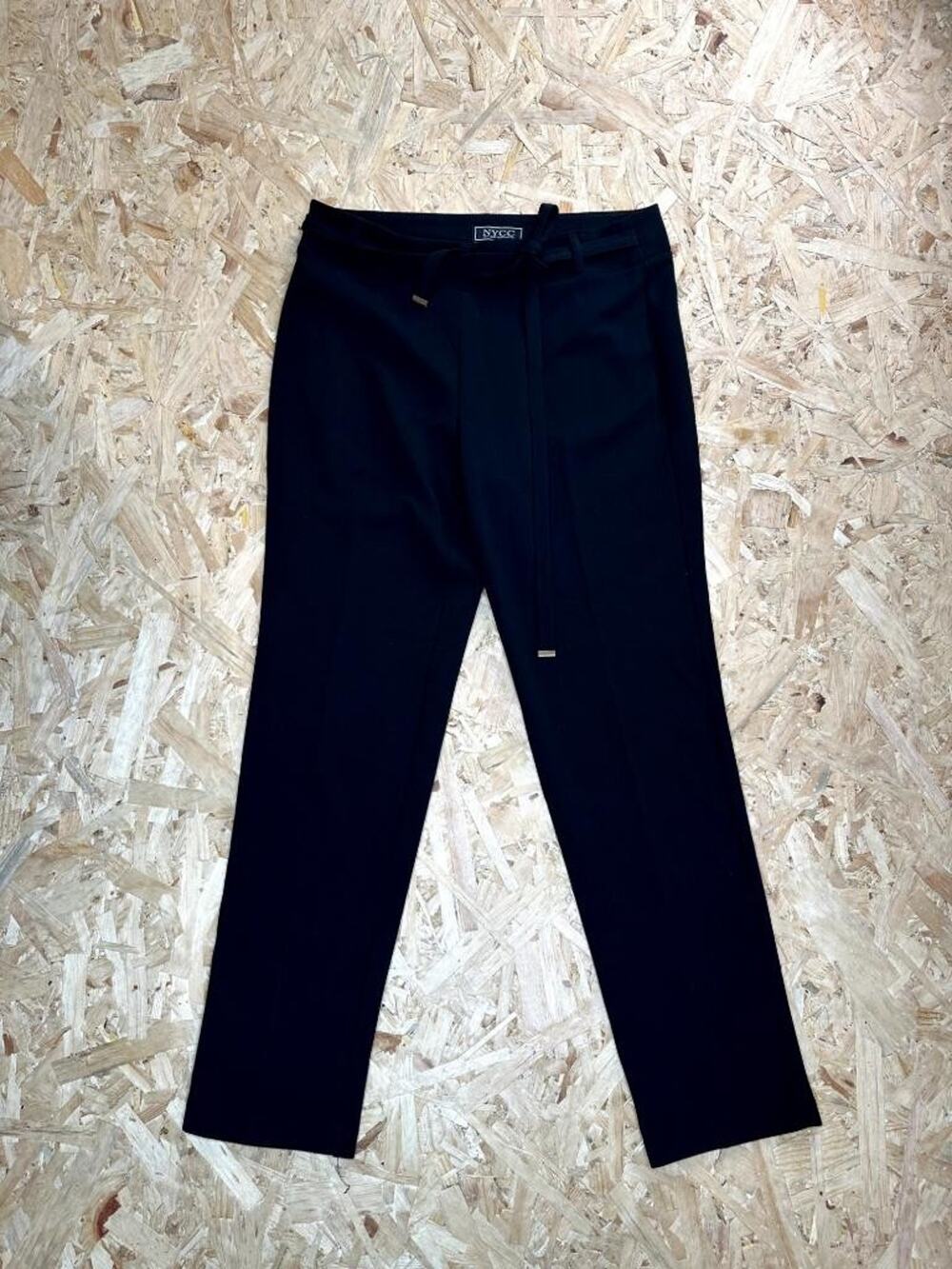 NYCC New York Clothing Co Dress Pants Womens 6 Black Tie Waist Stretch Straight